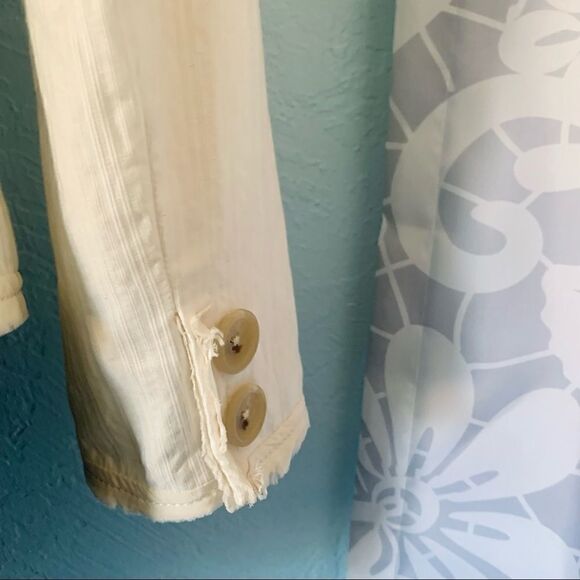 Banana Republic Cream Textured Blazer Size 6 - Picture 10 of 16